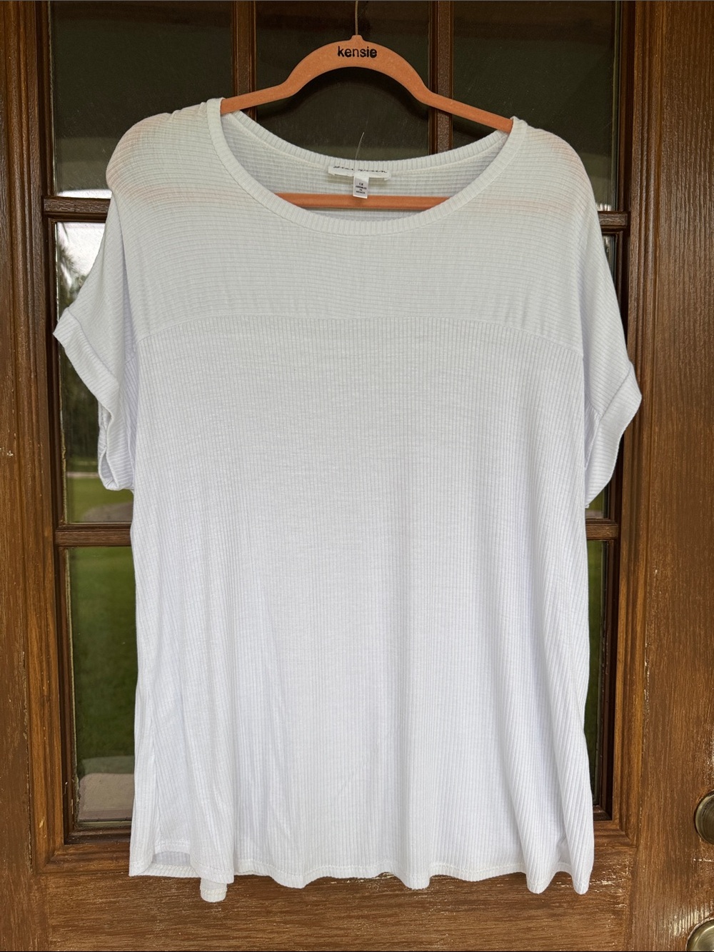 Star Vixen Light Blue Ribbed Short Sleeve Tee